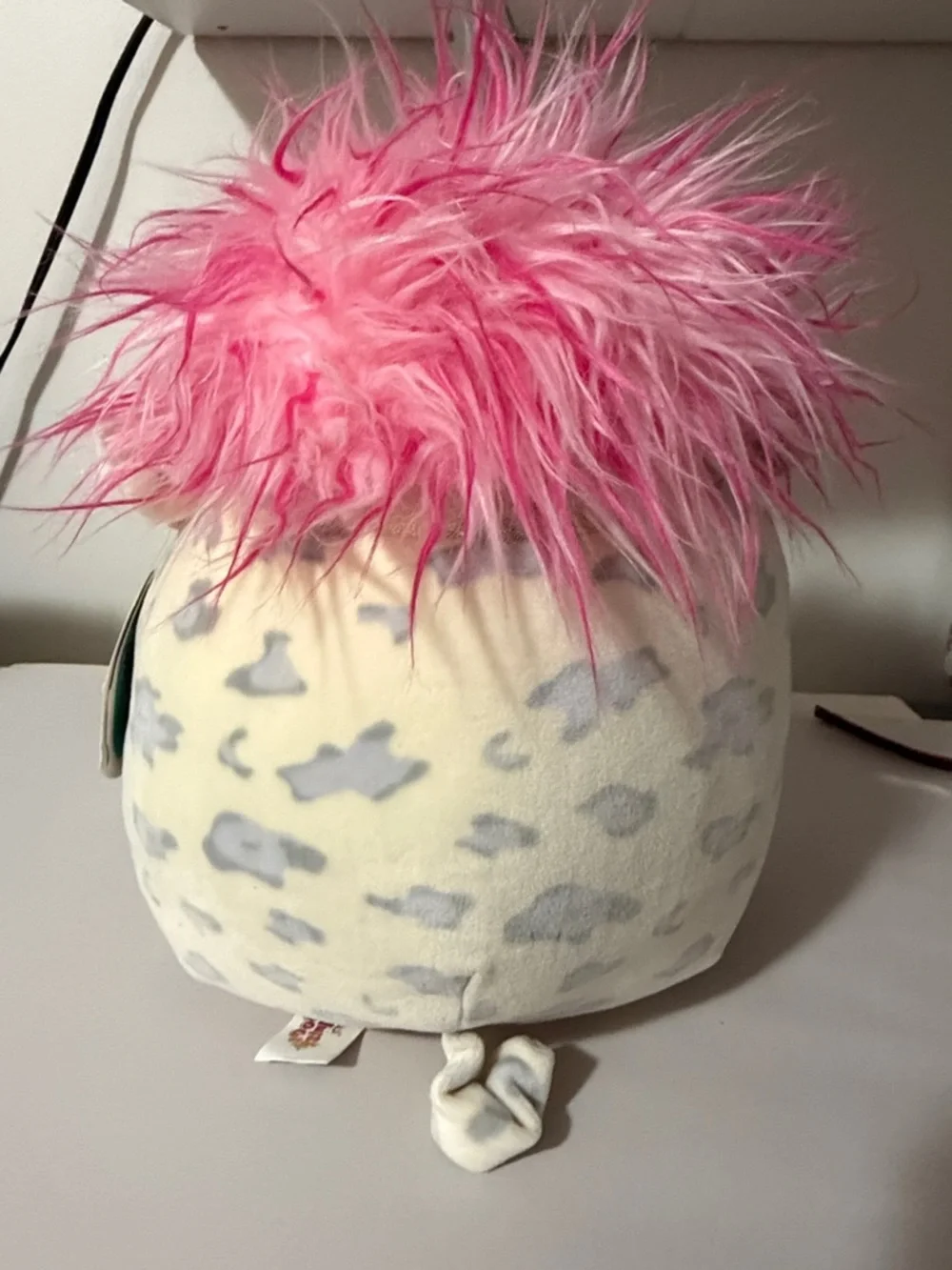 Squishmallows Pink Faux-Hair Pig Plush with Cream & Gray Spots‎